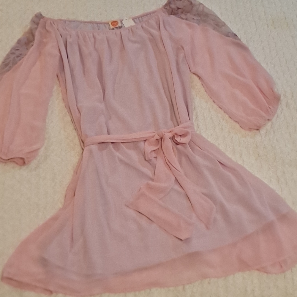 J&M pullover knit dress lace sleeves size small